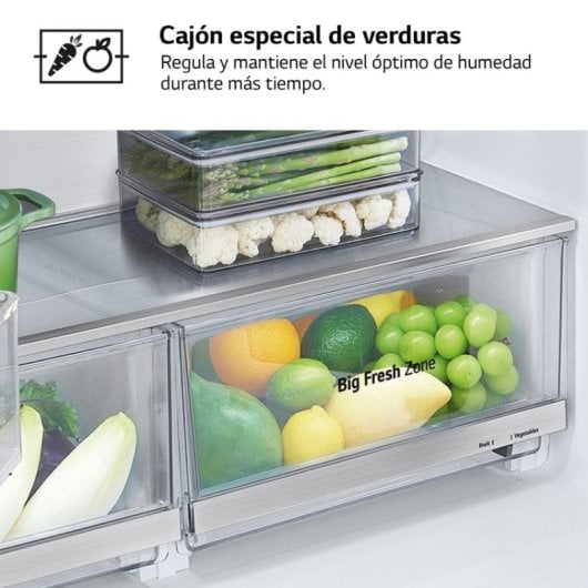 LG GMG960MBEE Frigorifero americano InstaView E Acciaio testurizzato Anti-impronta