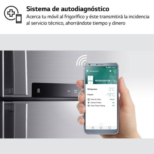 LG GMG960MBEE Frigorifero americano InstaView E Acciaio testurizzato Anti-impronta