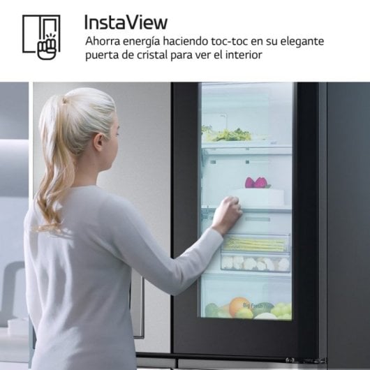 LG GMG960MBEE Frigorifero americano InstaView E Acciaio testurizzato Anti-impronta
