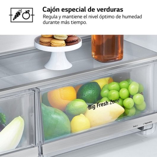 LG GMJ960MBJE Frigorífico Americano Door-in-Door E Acero Texturizado Antihuellas