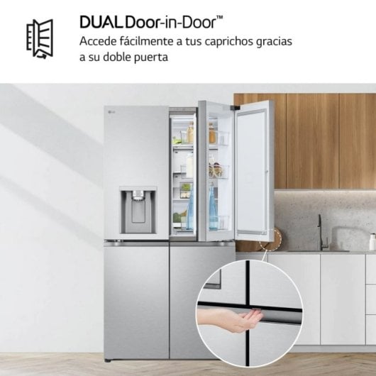 LG GMJ960MBJE Frigorífico Americano Door-in-Door E Acero Texturizado Antihuellas