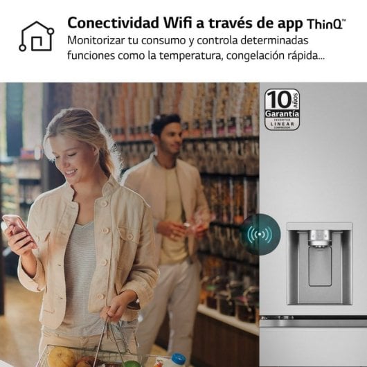 LG GML960PYBE Frigorífico Americano E Acero Inoxidable Antihuellas