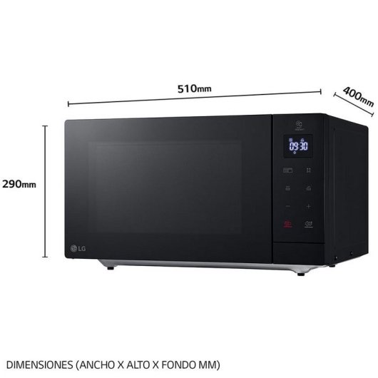 LG MH7032JAS Microondas con Grill 30L 900W Negro