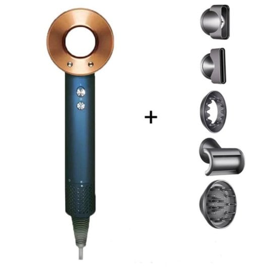 Arzopa Super Hair Dryer 1600W Asciugacapelli professionale con accessori Blu