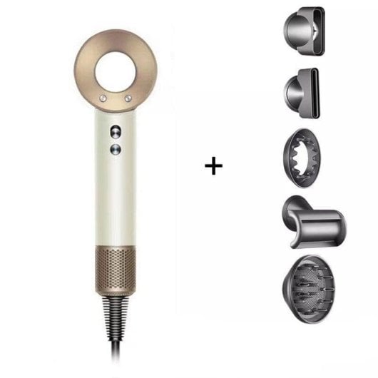 Secador de Cabelo Profissional Arzopa Super Hair Dryer 1600W 3 Velocidades Iónico com Acessórios Branco