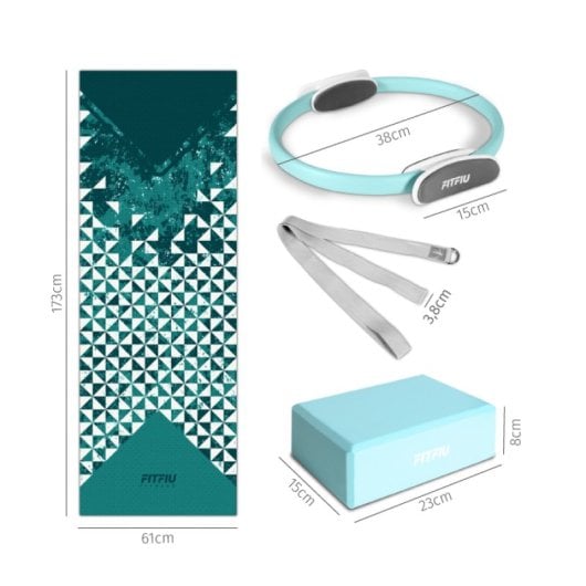 Pack De Yoga Kitwell-400 Azul Fitfiu