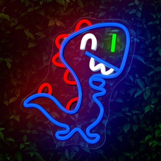 Forever Neon Led Jurassic Baby Dino Blau