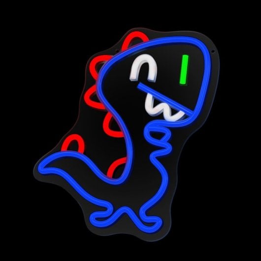 Forever Neon Led Jurassic Baby Dino Blau