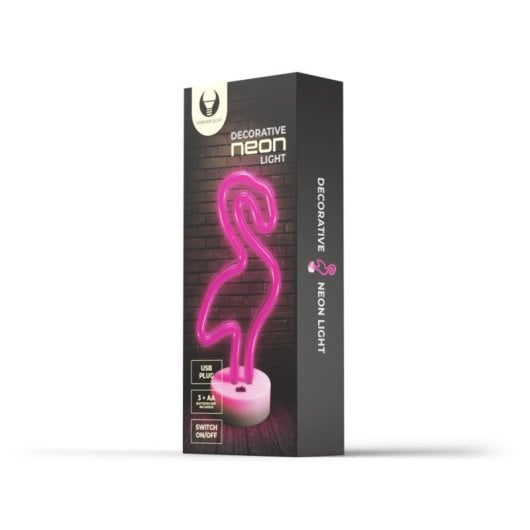 Forever Neon Led su supporto fenicottero rosa