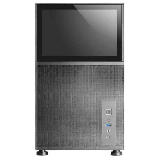 Mars Gaming MC-LCD Torre Custom Micro-ATX Vidro Temperado e Painel LCD IPS 8" Modular Preta