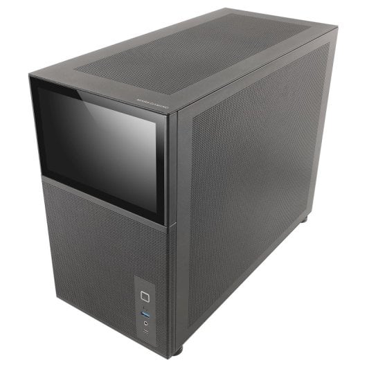 Mars Gaming MC-LCD Torre Custom Micro-ATX Vidro Temperado e Painel LCD IPS 8" Modular Preta