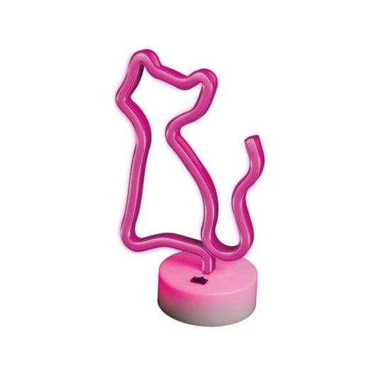 Forever Néon Led Sur Pied Chat Rose
