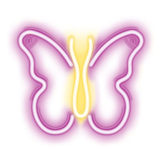 Forever Neon Led Light Butterfly Pink