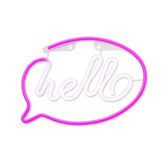 Forever Neon Led Light Hello Pink White