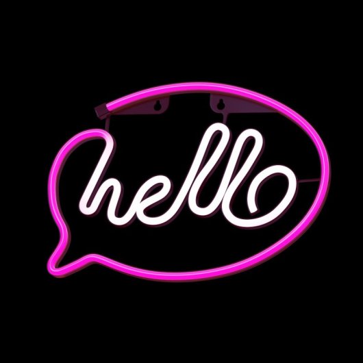 Forever Neon Led Light Hello Pink White