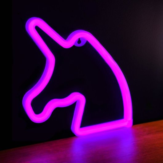 Forever Neon Led Light Licorne Rose Chauve-Souris+usb