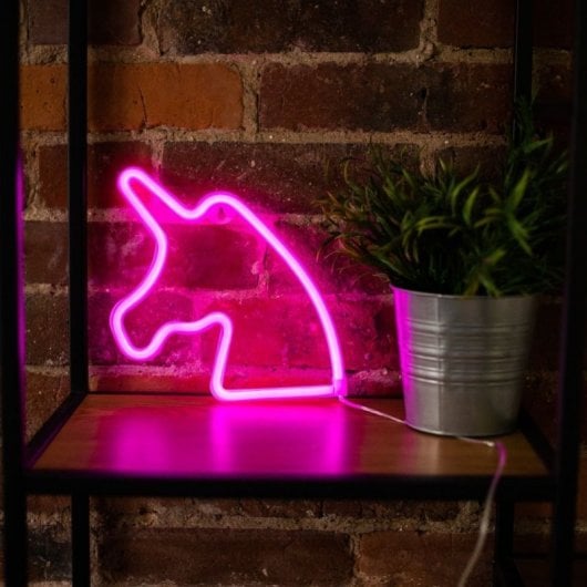 Forever Neon Led Light Licorne Rose Chauve-Souris+usb