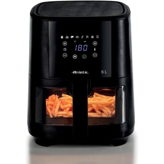 Friggitrice senza olio Ariete 4626 1300W, capacità 6L, 8 programmi, finestra trasparente, ricettario