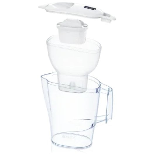 BRITA Aluna Carafe à Eau 2,4 L avec Filtre et 1 Filtre - Blanc