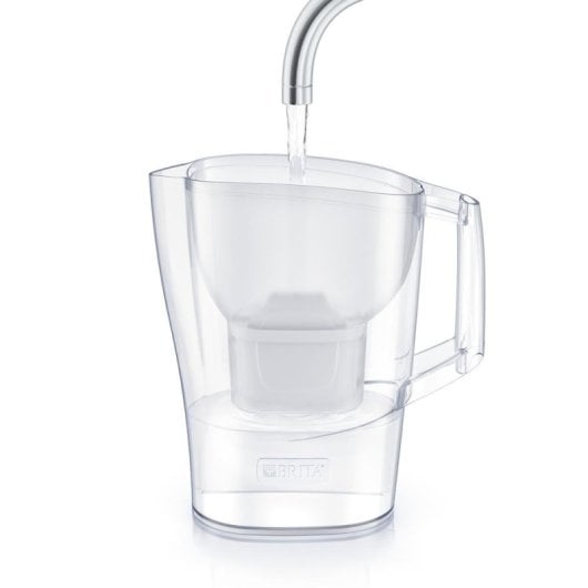 BRITA Aluna Carafe à Eau 2,4 L avec Filtre et 1 Filtre - Blanc