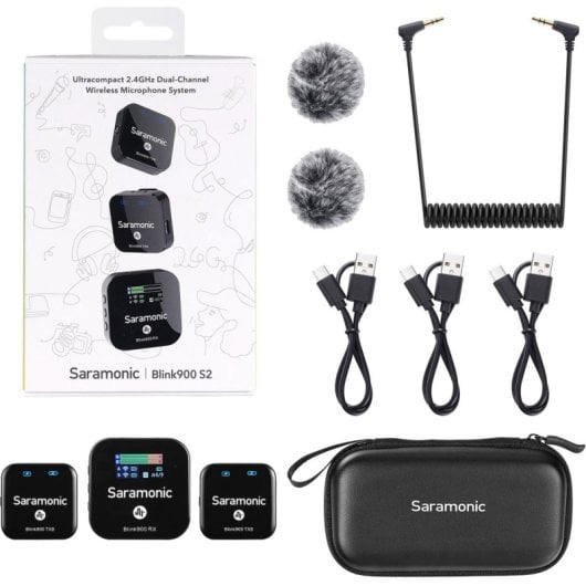 Saramonic Blink900 S2 Système de microphone sans fil double canal ultra-compact