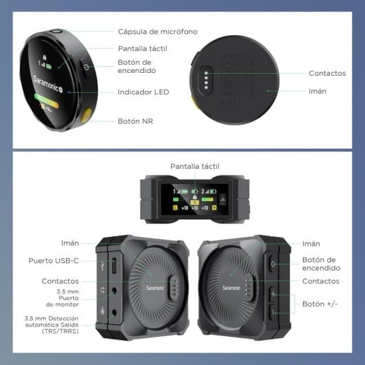Saramonic BlinkMe B2 Micrófono Inalámbrico Táctil