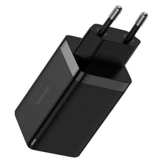 Baseus GaN5 Pro 3 Cargador de Pared Carga Rápida 65W Negro