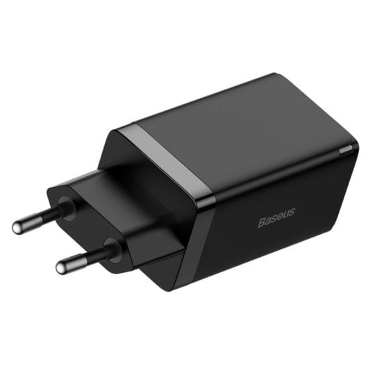 Baseus GaN5 Pro 3 Cargador de Pared Carga Rápida 65W Negro