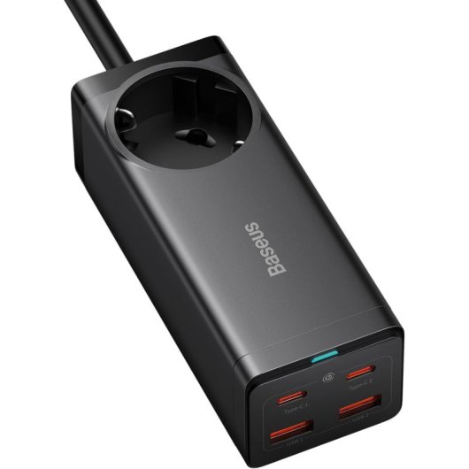 Baseus Power Strip GaN3 Pro Estación de Carga Rápida 100W Negra