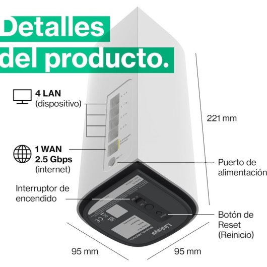 Système Wi-Fi maillé tribande Linksys Velop Pro 7, blanc