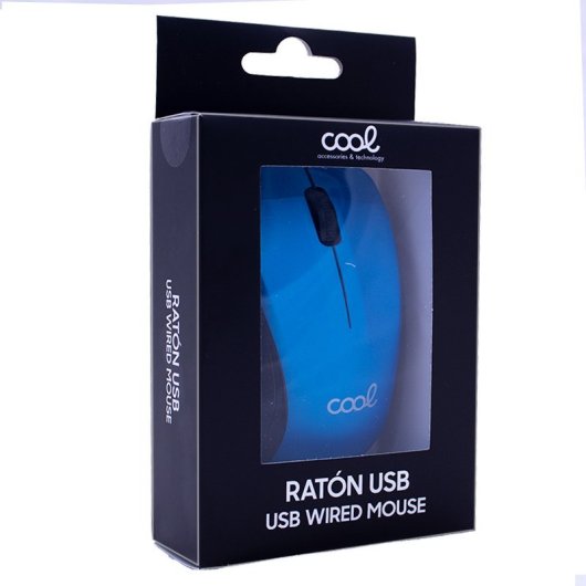 Mouse USB cablato blu