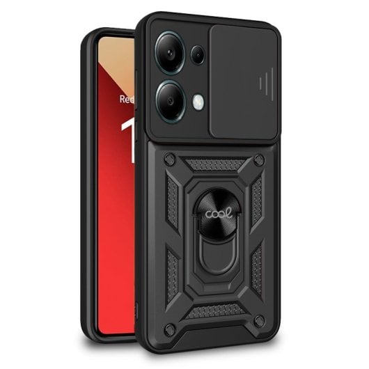 Cool Funda Hard Ring Negro para Xiaomi Redmi Note 13 Pro / Xiaomi Redmi Note 14S / Poco M6 Pro