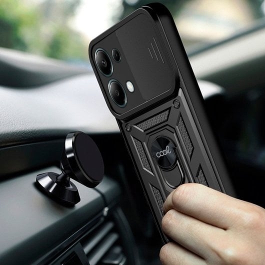 Cool Funda Hard Ring Negro para Xiaomi Redmi Note 13 Pro / Xiaomi Redmi Note 14S / Poco M6 Pro