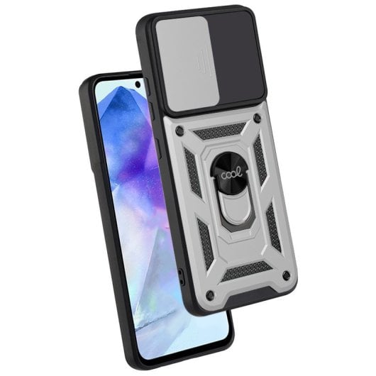 Cool Carcasa Hard Ring Plata para Samsung A556 Galaxy A55 5G