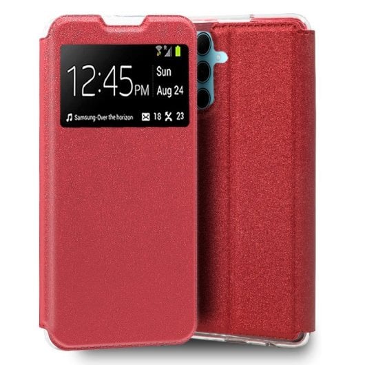 Custodia Flip Cover tinta unita rossa per Samsung A356 Galaxy A35 5G