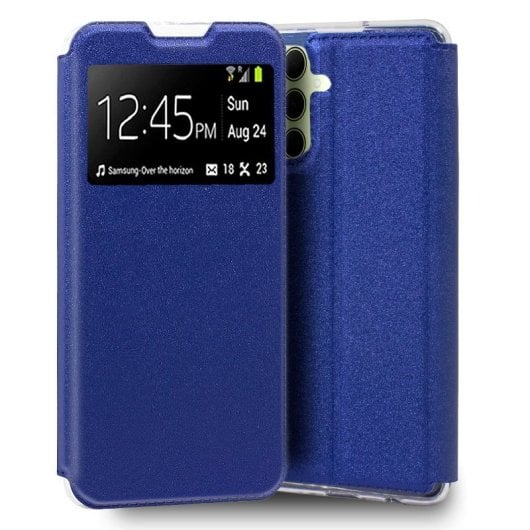 Capa flip azul lisa legal para Samsung A356 Galaxy A35 5G