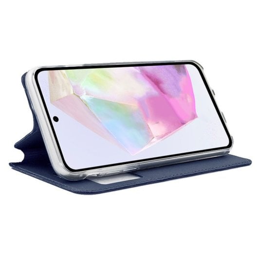 Capa flip azul lisa legal para Samsung A356 Galaxy A35 5G