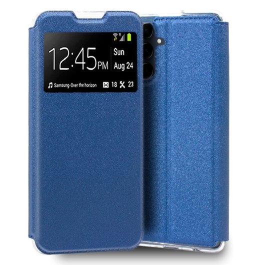 Coole, schlichte, blaue Flip-Cover-Hülle für Samsung A556 Galaxy A55 5G