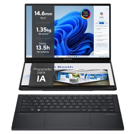 ASUS Zenbook UX8406MA-PZ255W Computer portatile 35,6 cm (14") Touch screen 3K Intel Core Ultra 9 185H 32 GB LPDDR5x-SDRAM 1 TB SSD Wi-Fi 6E (802.11ax) Windows 11 Home Grigio