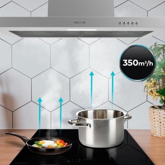 Cecotec Bolero Flux TM 703500 Exaustor T Invertido 70cm A Aço Inoxidável