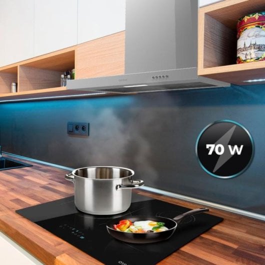 Cecotec Bolero Flux TM 703500 Exaustor T Invertido 70cm A Aço Inoxidável