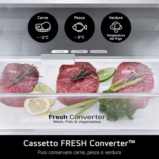 LG Frigorífico Serie P500 Combi Door Cooling+ 419L B Acero Inoxidable