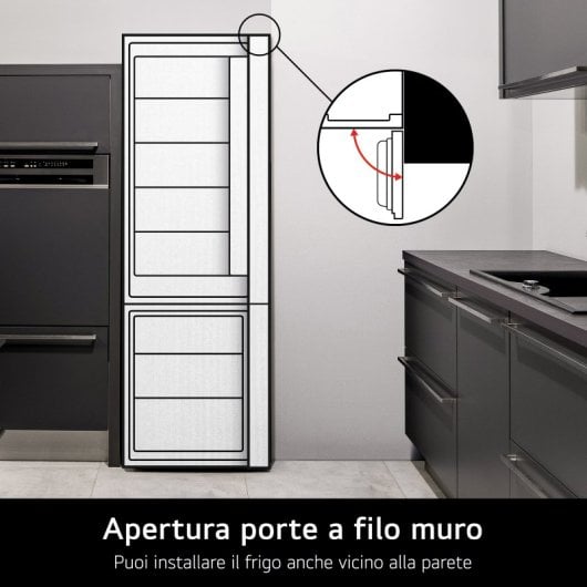 LG Frigorífico Serie P500 Combi Door Cooling+ 419L B Acero Inoxidable