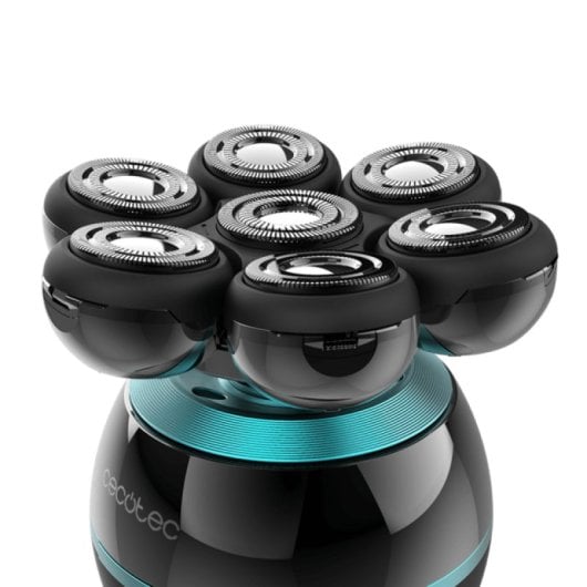 Cecotec Bamba PrecisionCare Skull Máquina de Barbear de Cabeça com 7 Lâminas Flutuantes e Base de Carregamento
