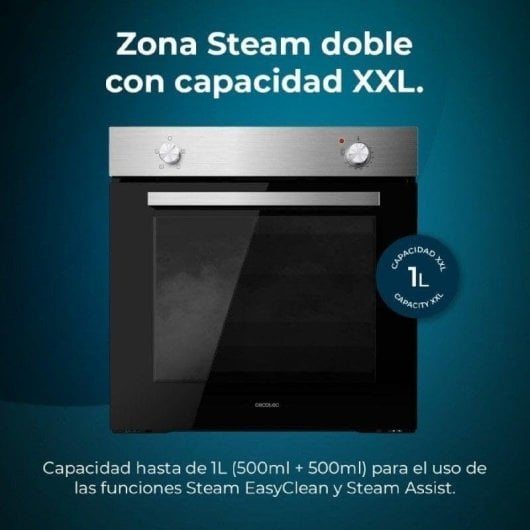 Forno Multifunções Cecotec Bolero Hexa C126000 Hidrolítico 77L 60cm A Vapor Inox
