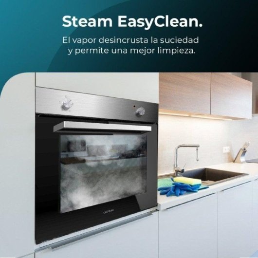 Forno Multifunções Cecotec Bolero Hexa C126000 Hidrolítico 77L 60cm A Vapor Inox