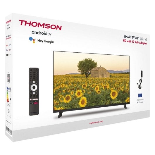 Thomson 32HA2S13C TV Android HD da 32" con adattatore 12V