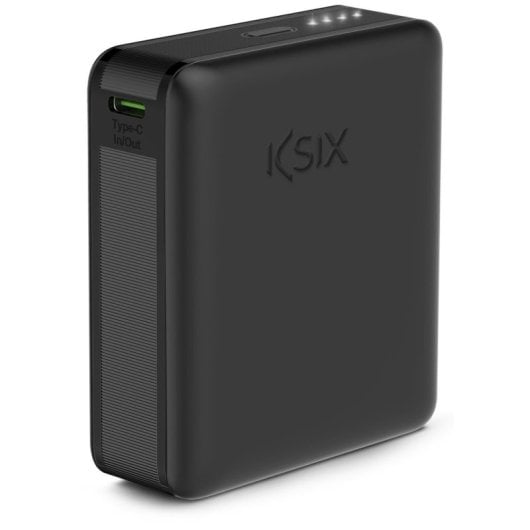Ksix BPB10HD01 Powerbank Ultra Compacta 22,5W USB-C a USB-C 10.000mAh Negra