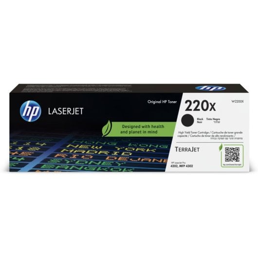 Cartucho de Tóner Original Alto Rendimiento HP 220X Negro