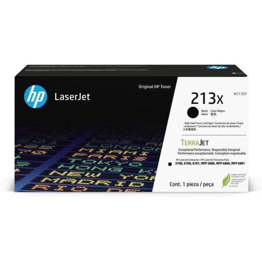 Cartucho de Tóner Original HP 213X Negro Alto Rendimiento